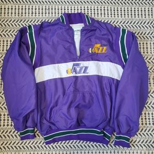 Vintage 80s Utah Jazz Purple Pullover Jacket